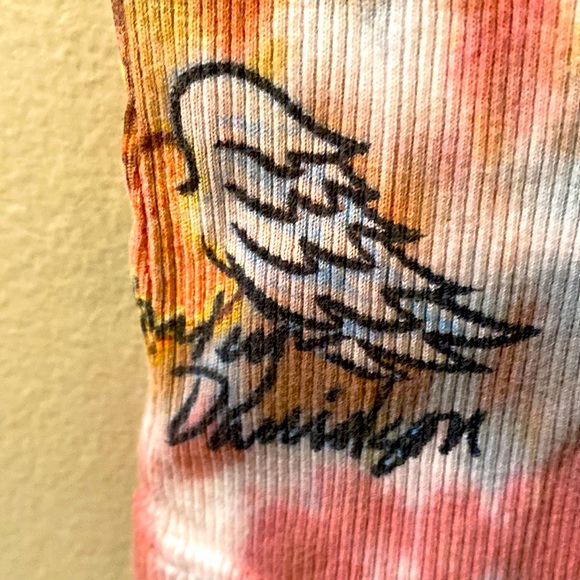 Harley Davidson Tie Dye Cotton Tank Top Medium Tattoo Art Style Bling Crystals - Picture 6 of 6